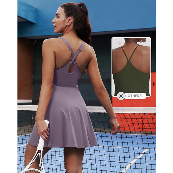 Toreel Tennis Dress Shorts Underneath, Golf Workout Dress Pockets Exercise Small - Picture 4 of 10